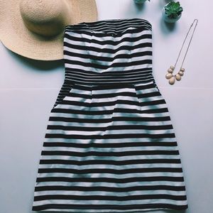 Striped Strapless Dress